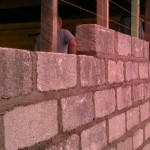 Cement block wall example